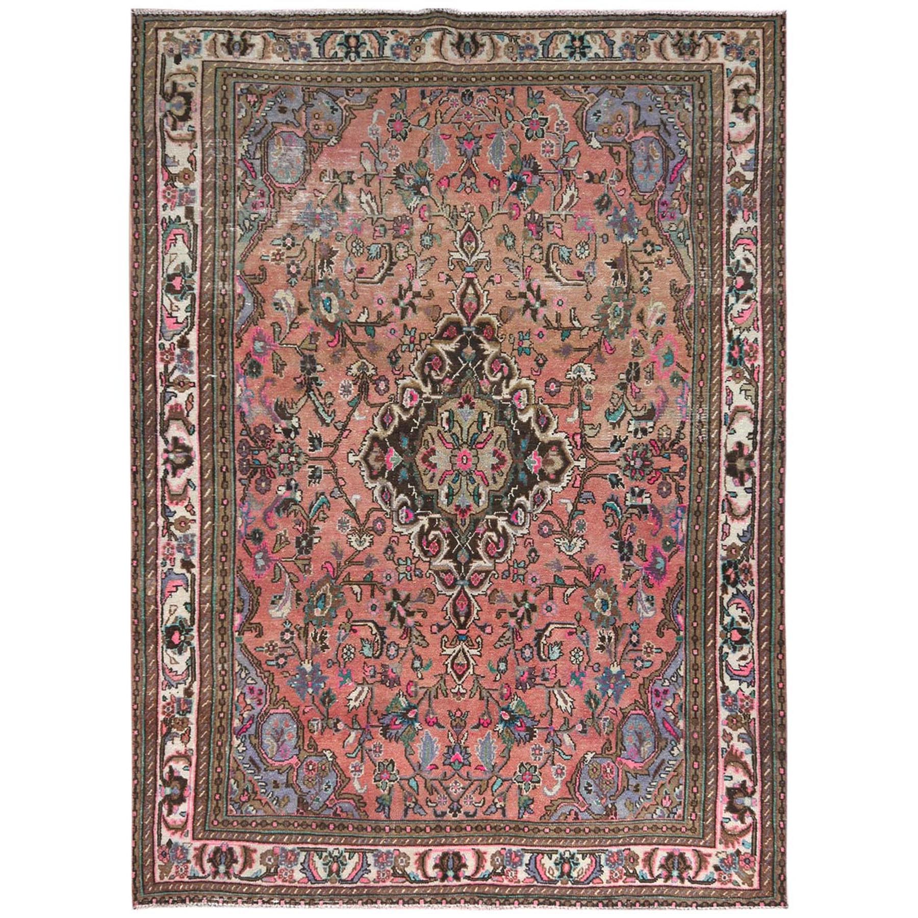 Overdyed & Vintage Rugs LUV730557